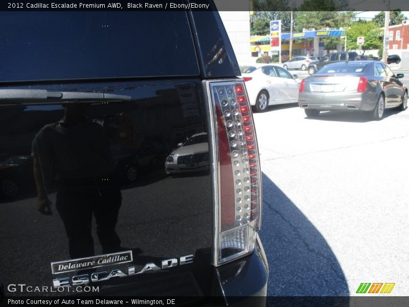 Black Raven / Ebony/Ebony 2012 Cadillac Escalade Premium AWD
