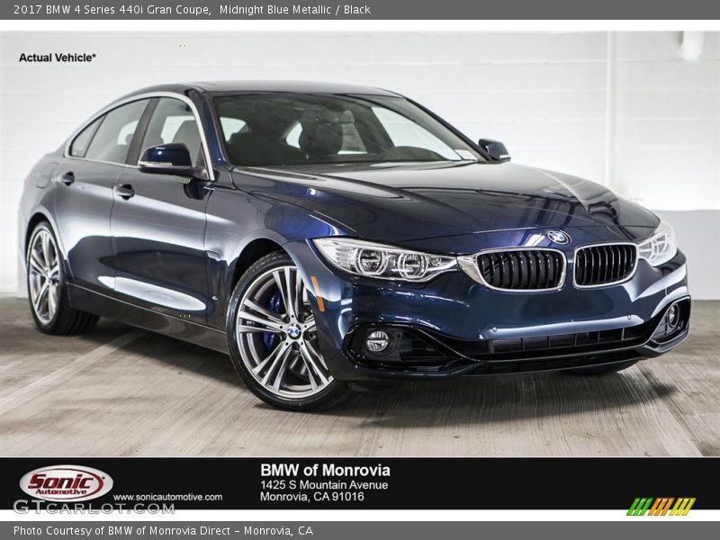 Midnight Blue Metallic / Black 2017 BMW 4 Series 440i Gran Coupe