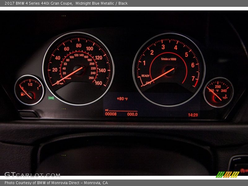 Midnight Blue Metallic / Black 2017 BMW 4 Series 440i Gran Coupe