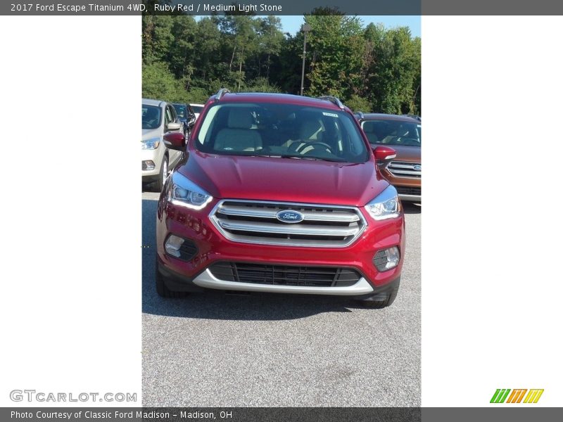 Ruby Red / Medium Light Stone 2017 Ford Escape Titanium 4WD