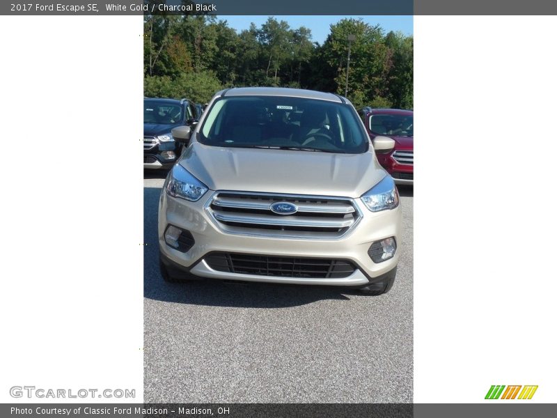 White Gold / Charcoal Black 2017 Ford Escape SE