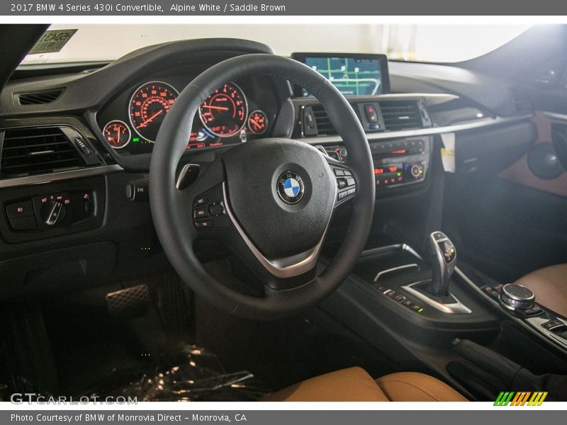 Alpine White / Saddle Brown 2017 BMW 4 Series 430i Convertible