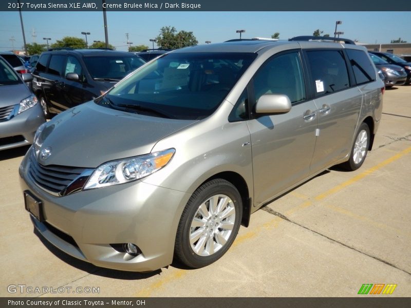 Creme Brulee Mica / Dark Bisque 2017 Toyota Sienna XLE AWD