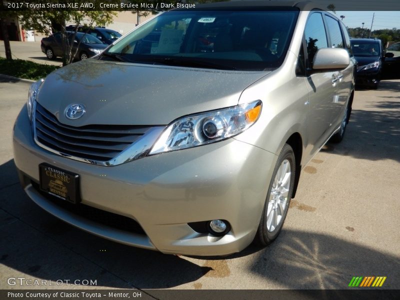 Creme Brulee Mica / Dark Bisque 2017 Toyota Sienna XLE AWD