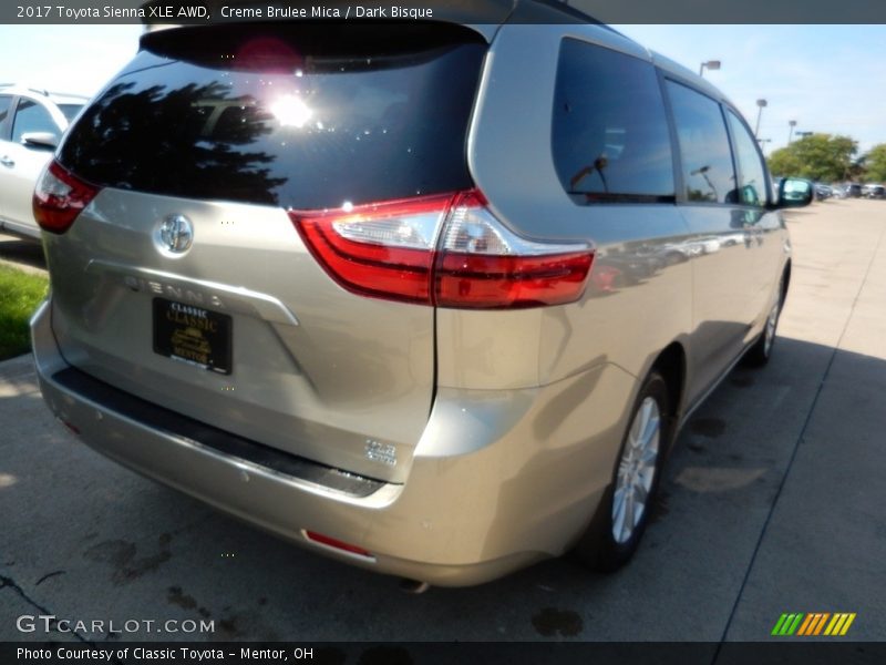 Creme Brulee Mica / Dark Bisque 2017 Toyota Sienna XLE AWD