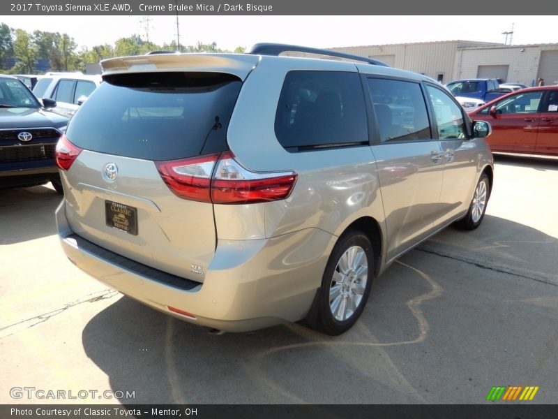 Creme Brulee Mica / Dark Bisque 2017 Toyota Sienna XLE AWD