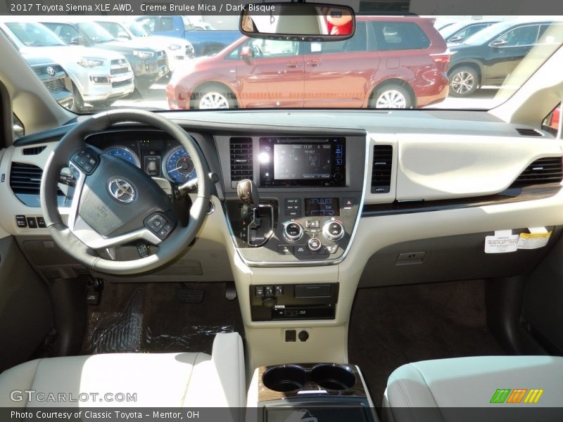 Creme Brulee Mica / Dark Bisque 2017 Toyota Sienna XLE AWD
