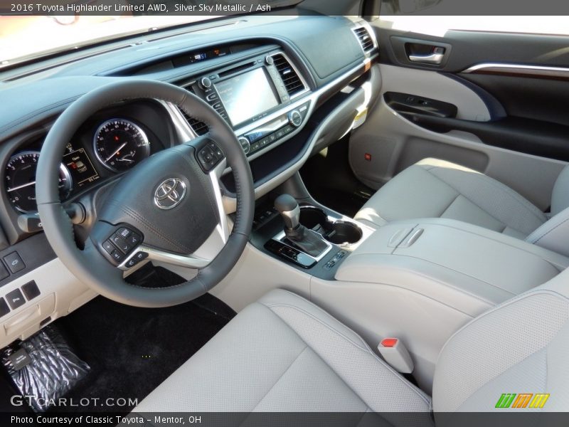 Silver Sky Metallic / Ash 2016 Toyota Highlander Limited AWD