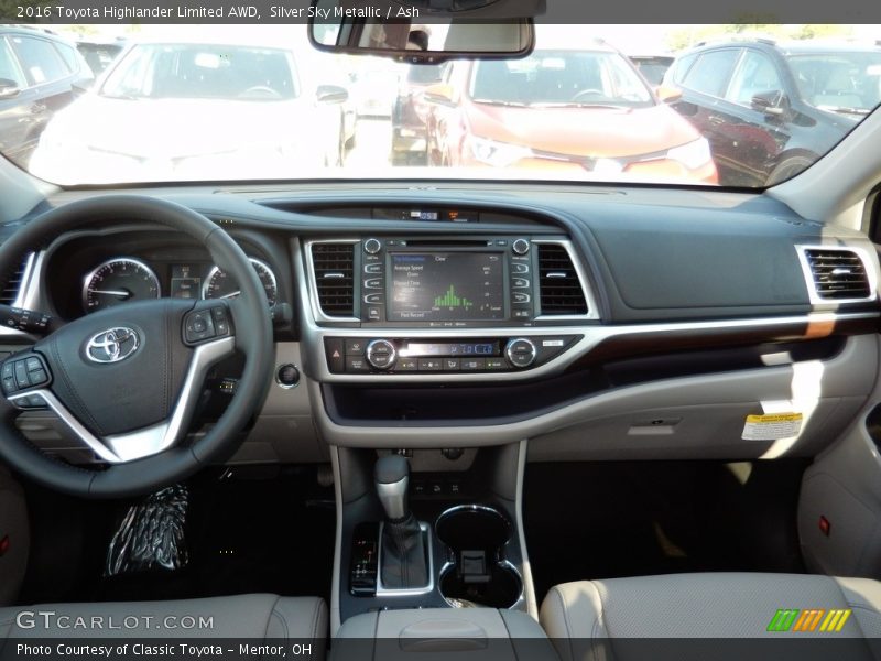 Silver Sky Metallic / Ash 2016 Toyota Highlander Limited AWD