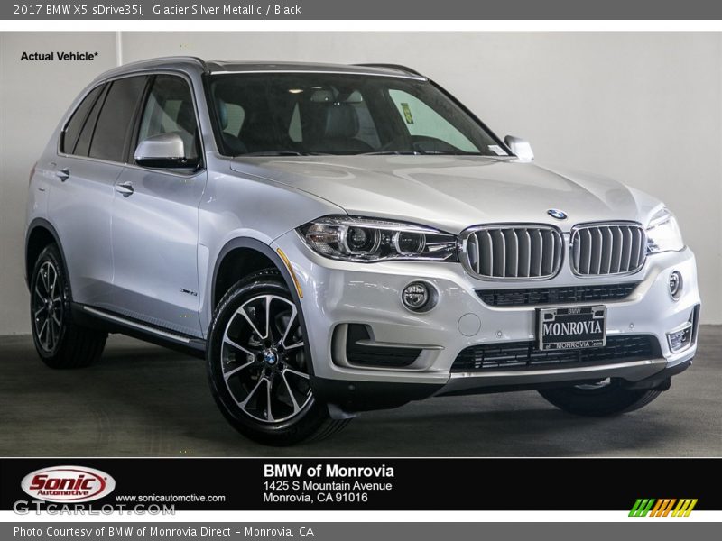 Glacier Silver Metallic / Black 2017 BMW X5 sDrive35i