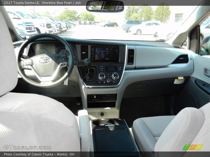 Shoreline Blue Pearl / Ash 2017 Toyota Sienna LE
