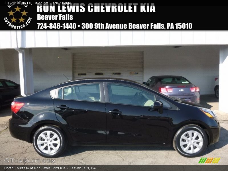Midnight Black / Beige 2012 Kia Rio LX