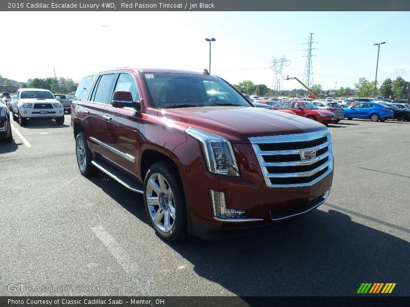 Red Passion Tintcoat / Jet Black 2016 Cadillac Escalade Luxury 4WD