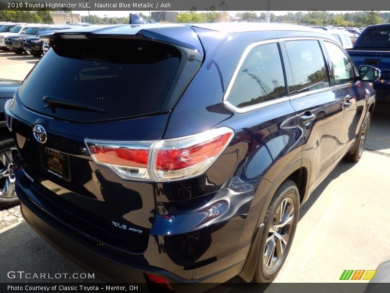 Nautical Blue Metallic / Ash 2016 Toyota Highlander XLE