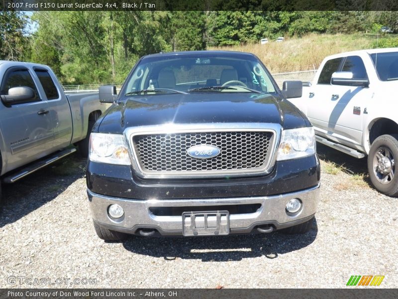 Black / Tan 2007 Ford F150 Lariat SuperCab 4x4