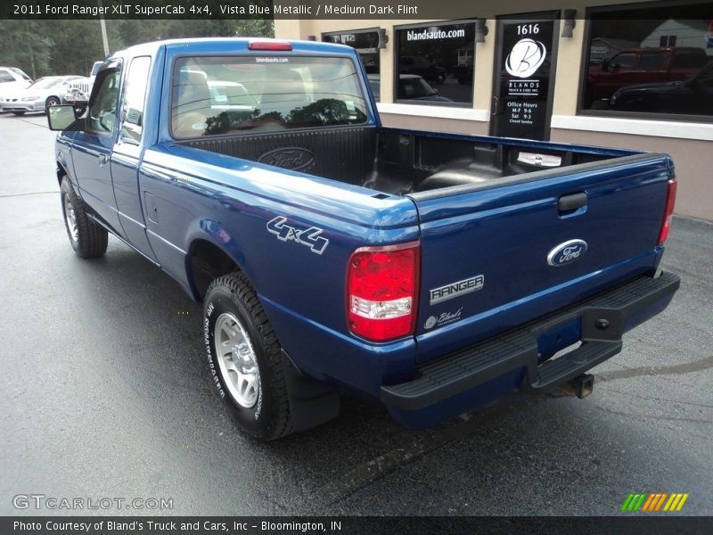 Vista Blue Metallic / Medium Dark Flint 2011 Ford Ranger XLT SuperCab 4x4