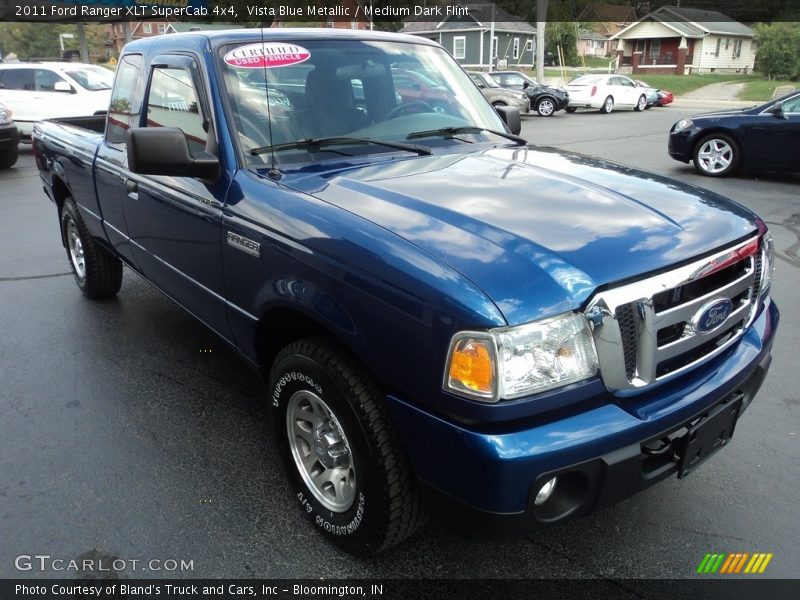 Vista Blue Metallic / Medium Dark Flint 2011 Ford Ranger XLT SuperCab 4x4