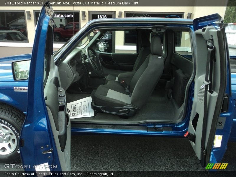 Vista Blue Metallic / Medium Dark Flint 2011 Ford Ranger XLT SuperCab 4x4