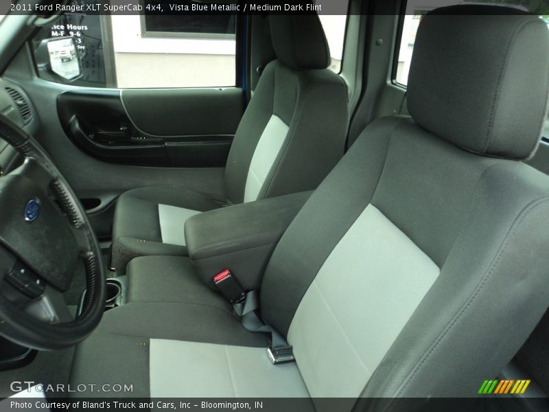 Vista Blue Metallic / Medium Dark Flint 2011 Ford Ranger XLT SuperCab 4x4