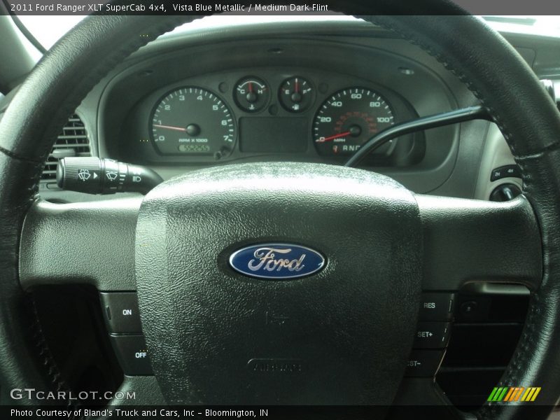 Vista Blue Metallic / Medium Dark Flint 2011 Ford Ranger XLT SuperCab 4x4