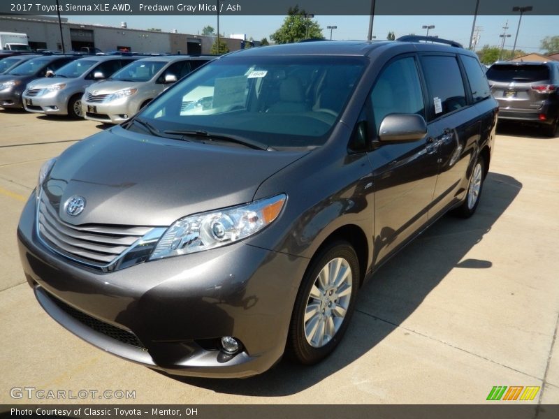Predawn Gray Mica / Ash 2017 Toyota Sienna XLE AWD