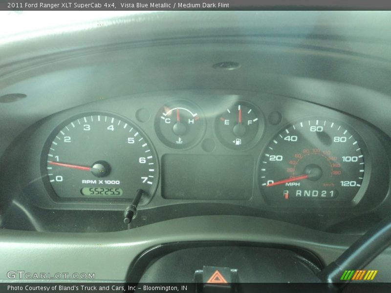 Vista Blue Metallic / Medium Dark Flint 2011 Ford Ranger XLT SuperCab 4x4