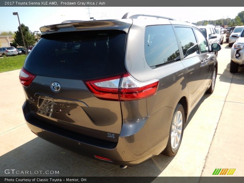 Predawn Gray Mica / Ash 2017 Toyota Sienna XLE AWD