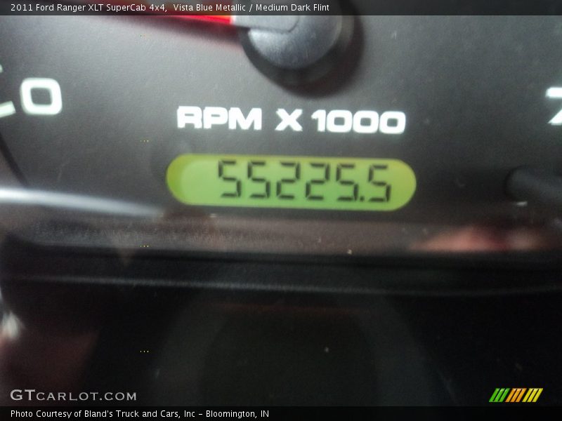 Vista Blue Metallic / Medium Dark Flint 2011 Ford Ranger XLT SuperCab 4x4