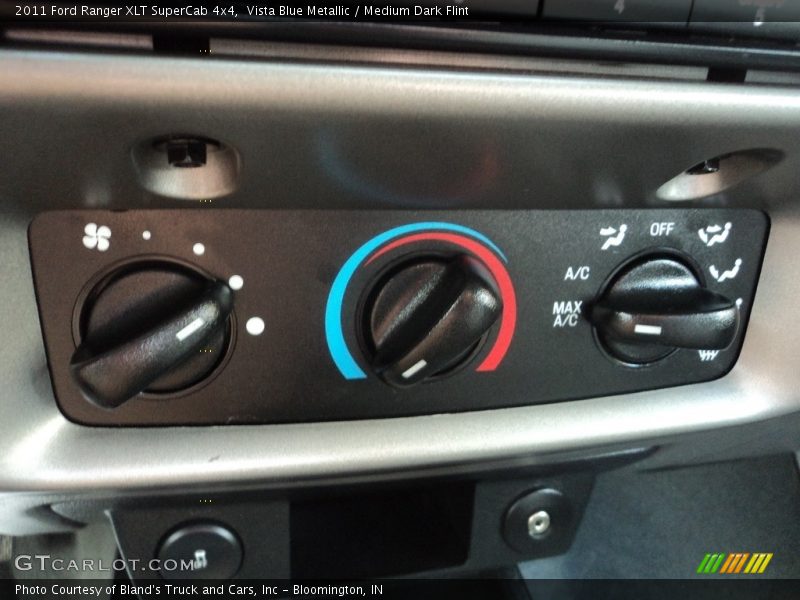 Vista Blue Metallic / Medium Dark Flint 2011 Ford Ranger XLT SuperCab 4x4