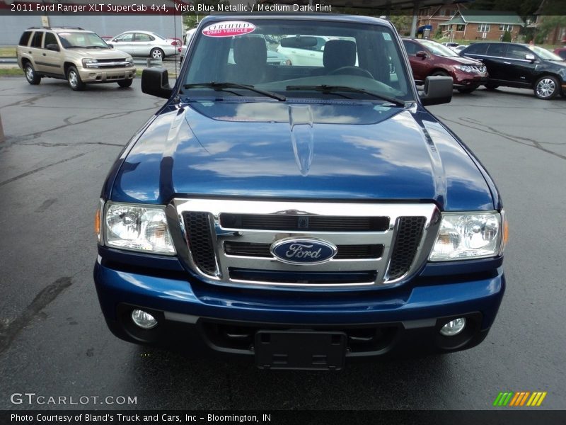 Vista Blue Metallic / Medium Dark Flint 2011 Ford Ranger XLT SuperCab 4x4
