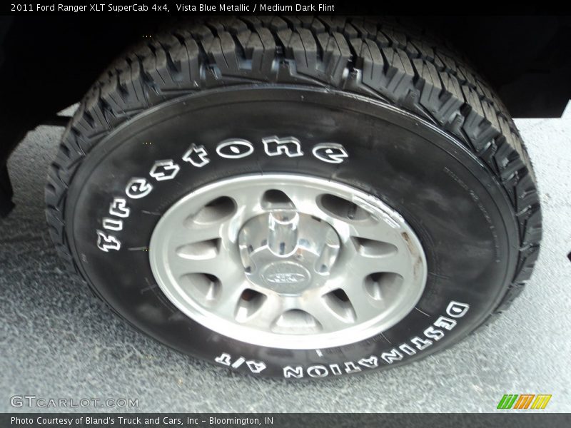 Vista Blue Metallic / Medium Dark Flint 2011 Ford Ranger XLT SuperCab 4x4
