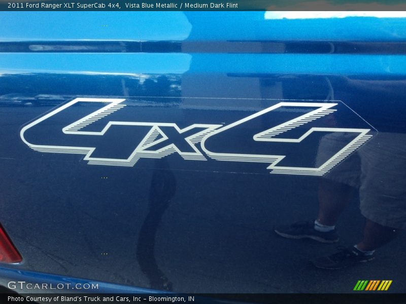 Vista Blue Metallic / Medium Dark Flint 2011 Ford Ranger XLT SuperCab 4x4