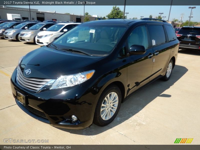 Midnight Black Metallic / Dark Bisque 2017 Toyota Sienna XLE