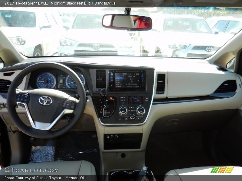 Midnight Black Metallic / Dark Bisque 2017 Toyota Sienna XLE