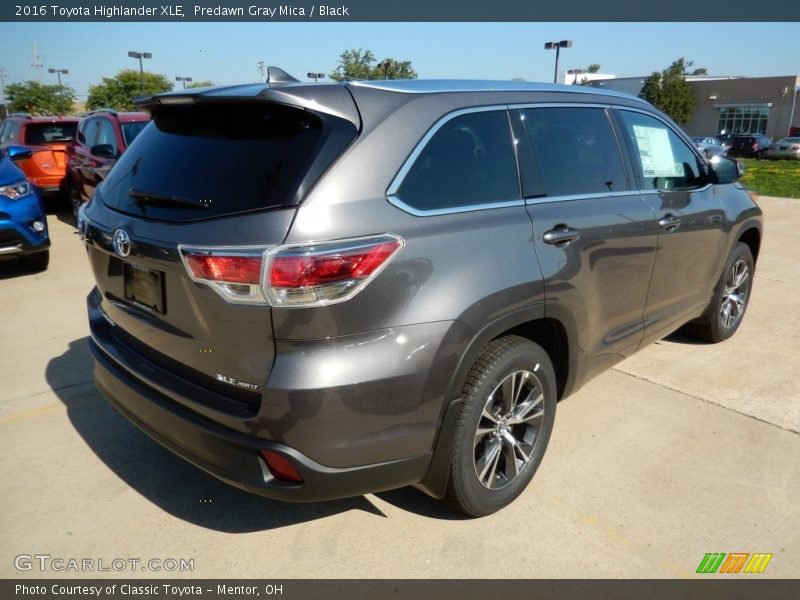 Predawn Gray Mica / Black 2016 Toyota Highlander XLE