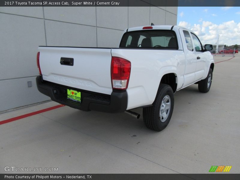 Super White / Cement Gray 2017 Toyota Tacoma SR Access Cab