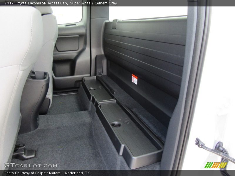 Rear Seat of 2017 Tacoma SR Access Cab