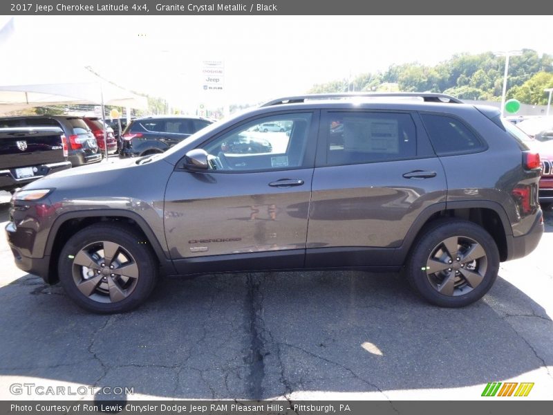 Granite Crystal Metallic / Black 2017 Jeep Cherokee Latitude 4x4