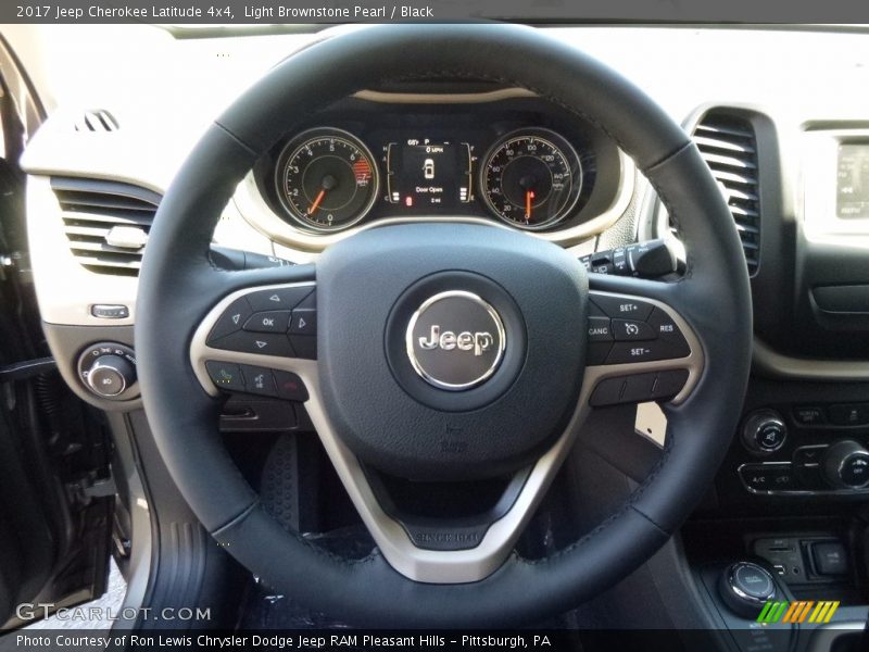 Light Brownstone Pearl / Black 2017 Jeep Cherokee Latitude 4x4