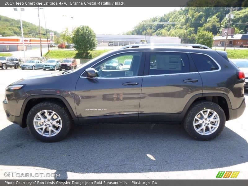 Granite Crystal Metallic / Black 2017 Jeep Cherokee Latitude 4x4