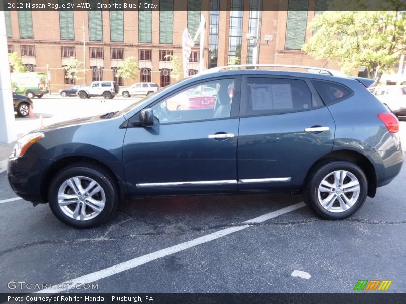 Graphite Blue / Gray 2012 Nissan Rogue SV AWD