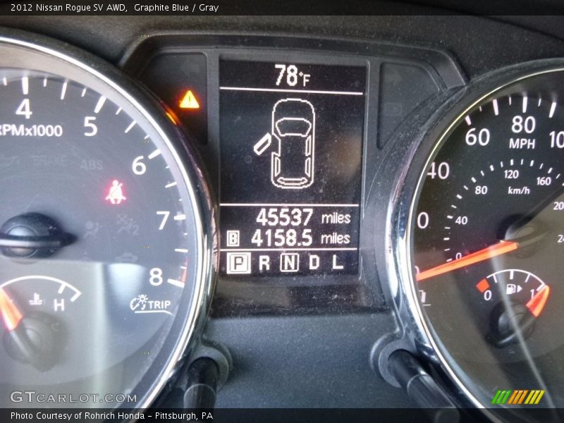 Graphite Blue / Gray 2012 Nissan Rogue SV AWD