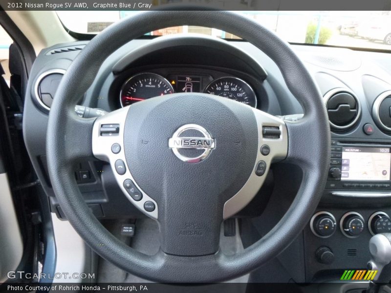 Graphite Blue / Gray 2012 Nissan Rogue SV AWD