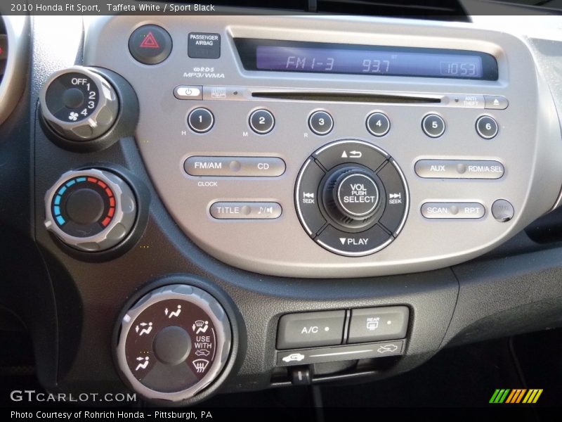 Taffeta White / Sport Black 2010 Honda Fit Sport