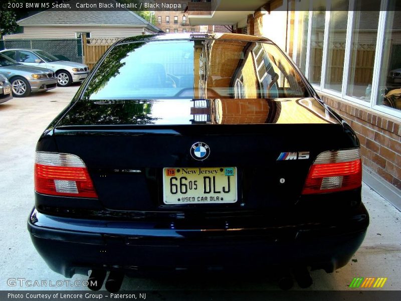 Carbon Black Metallic / Black Nappa 2003 BMW M5 Sedan