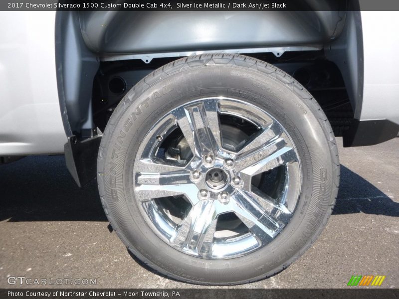 Silver Ice Metallic / Dark Ash/Jet Black 2017 Chevrolet Silverado 1500 Custom Double Cab 4x4
