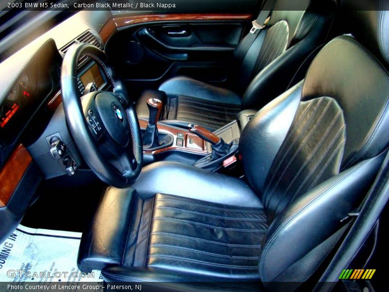 Carbon Black Metallic / Black Nappa 2003 BMW M5 Sedan