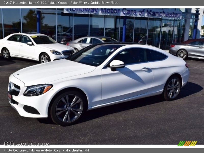 Polar White / Saddle Brown/Black 2017 Mercedes-Benz C 300 4Matic Coupe