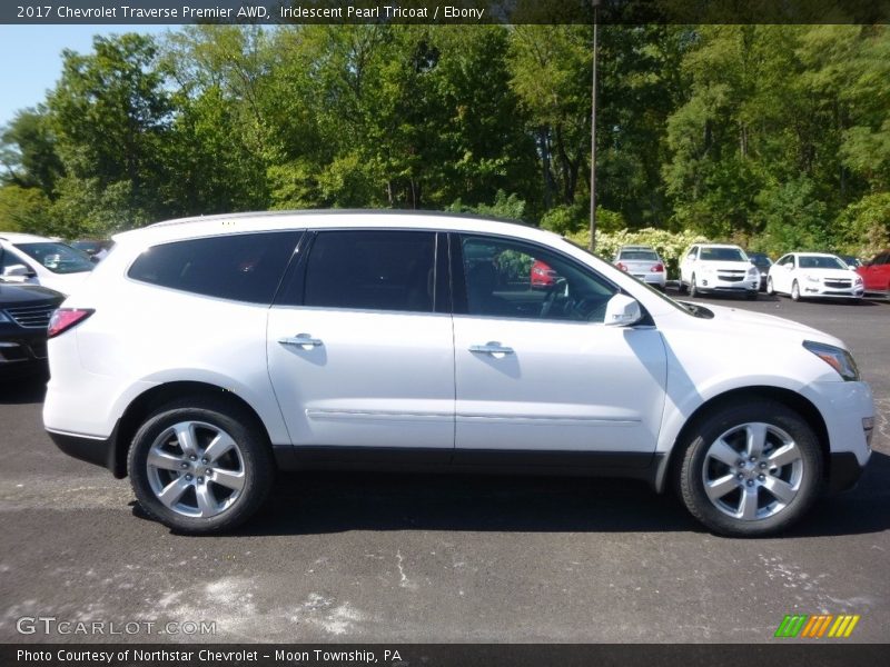 Iridescent Pearl Tricoat / Ebony 2017 Chevrolet Traverse Premier AWD