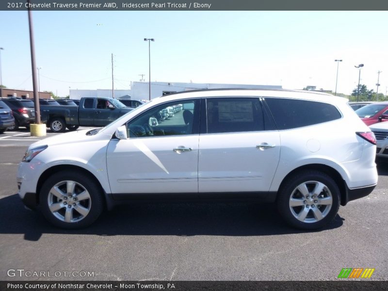 Iridescent Pearl Tricoat / Ebony 2017 Chevrolet Traverse Premier AWD